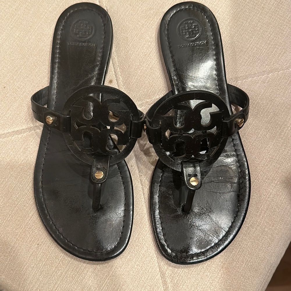 Tory Burch Black leather sandals